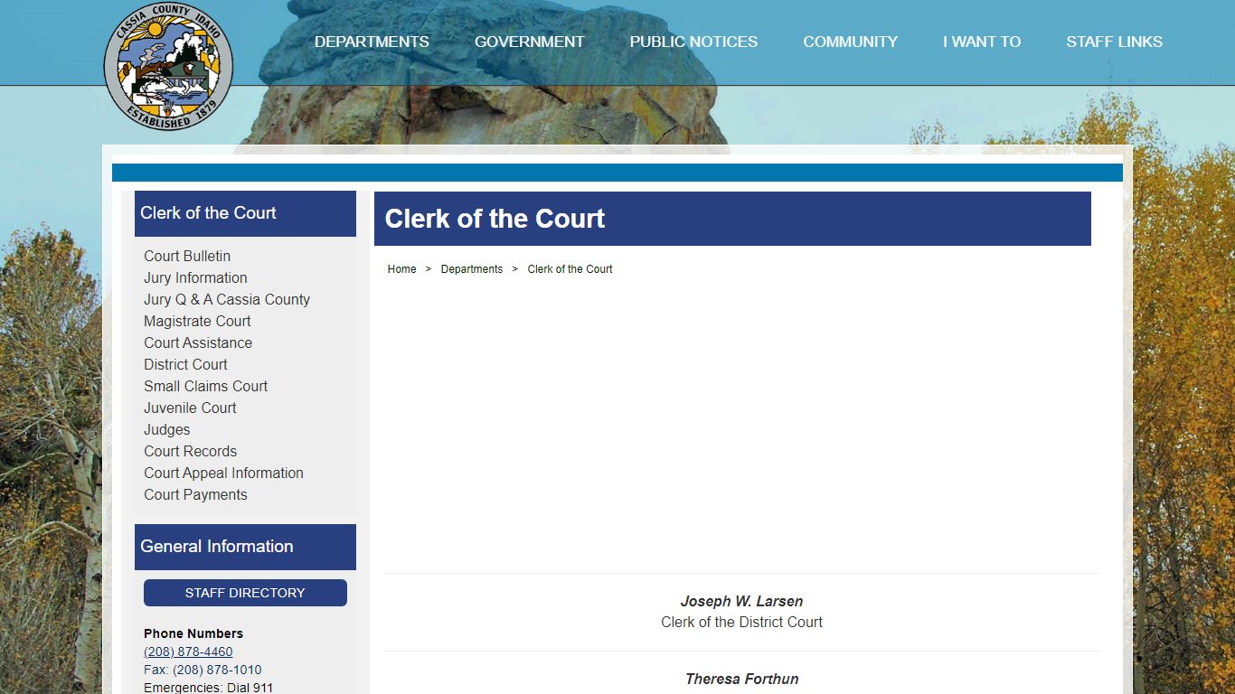 Cassia County, Idaho - Clerk of the Court